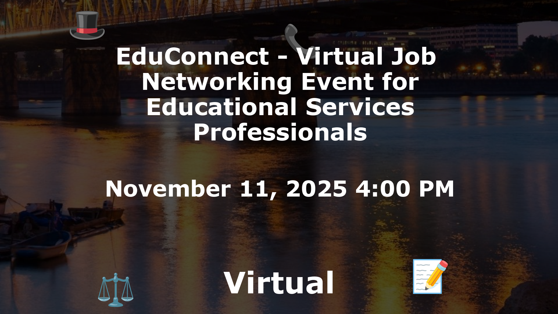 EduConnect - Virtual Job  Networking Event for Educational Services Professionals event image